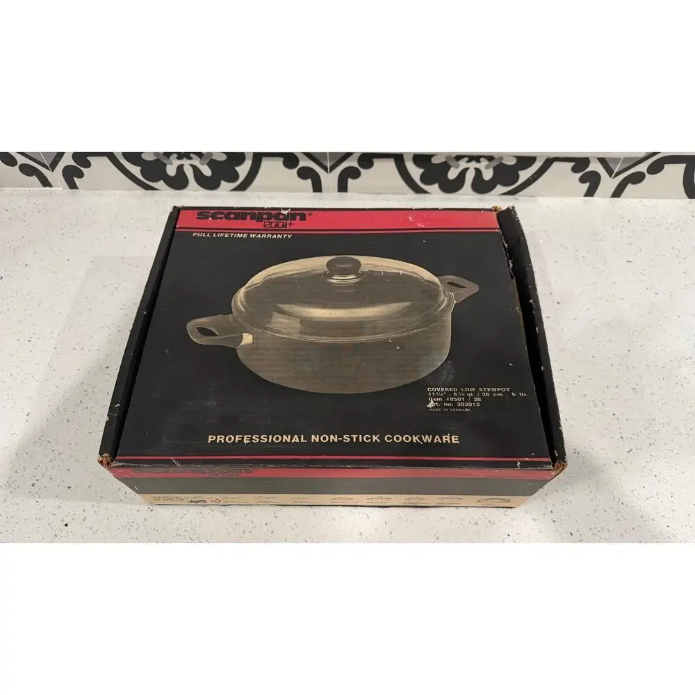 VTG Scanpan 2001+ Covered Low Dutch Oven 5 1/2 Quart Titanium Non-Stick Denmark